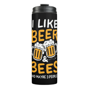 Garrafa Térmica Presente de apicultor Eu Gosto De Cerveja E Abel