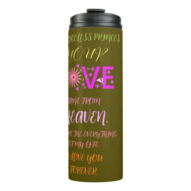 Garrafa Térmica PRESENTE DE dia de os namorados, ESPOSA, MARIDO (Frente)