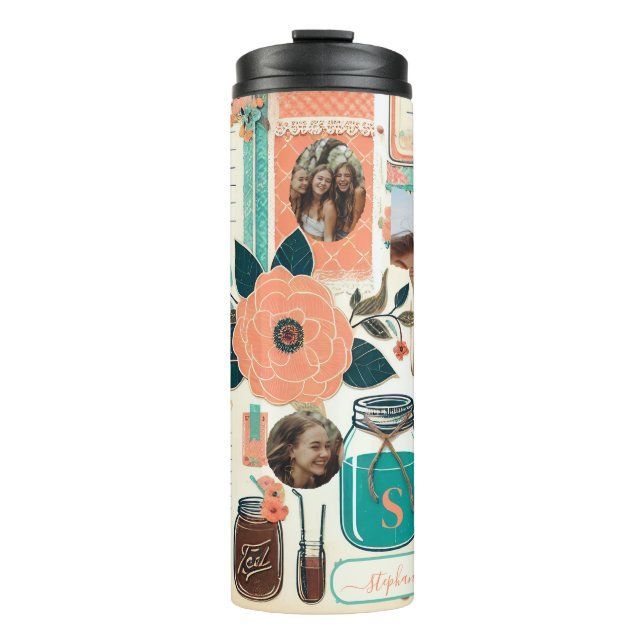 Garrafa Térmica Presente de Diário flexível personalizado para ela (Frente)