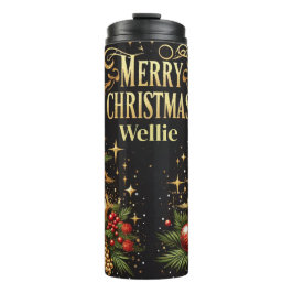 Garrafa Térmica Presente de Tumbler de Natal Personalizado com Est