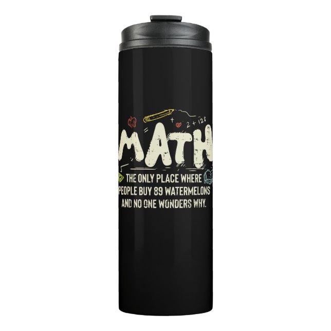 Garrafa Térmica Presente do professor de matemática de matemática (Frente)
