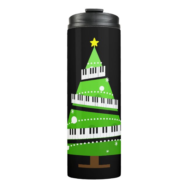 Garrafa Térmica Presente do professor de Piano da Árvore de Natal (Frente)