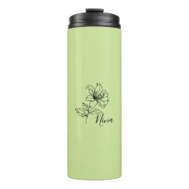 Garrafa Térmica Presente Personalizado da Flor de Nascimento Junho