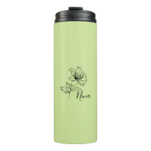 Garrafa Térmica Presente Personalizado da Flor de Nascimento Junho