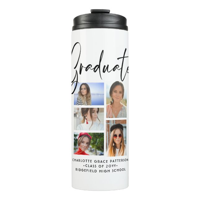 Garrafa Térmica Presente Personalizado de Colagem de Fotos de Grad (Frente)