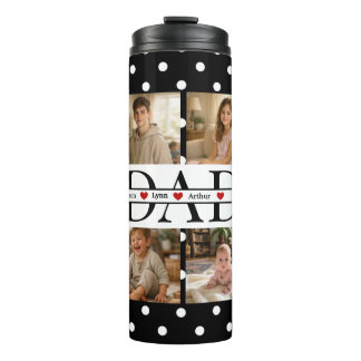 Garrafa Térmica Presente Personalizado Elegante Preto com Bolinhas