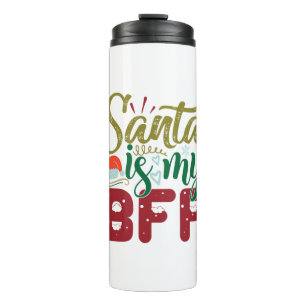 Garrafa Térmica Presente Xmas Papais noeis É Meu BFF