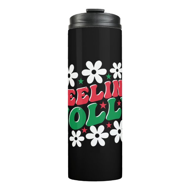 Garrafa Térmica Presente Xmas Sentindo-se feliz (Frente)