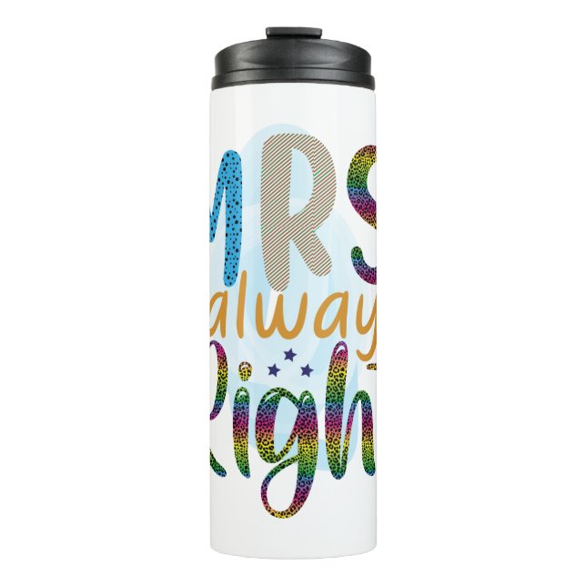 Garrafa Térmica Presentes de Casamento | Sra. Always Right (Frente)