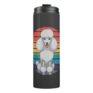 Garrafa Térmica Presentes Retro de Cão Amante de Poodle para Homen
