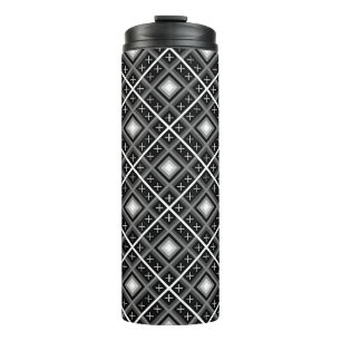 Garrafa Térmica Preto, Branco, Cinza Persa