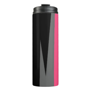 Garrafa Térmica Preto e Cinza rosa