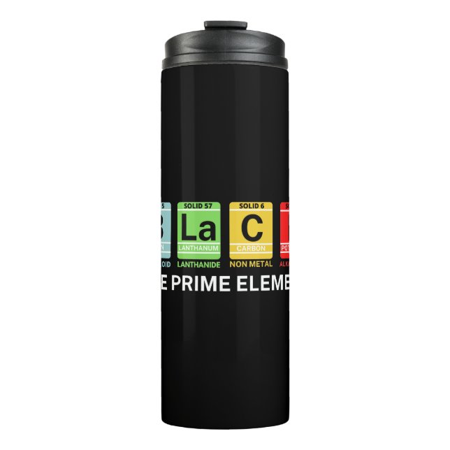 Garrafa Térmica Preto O Elemento Principal Histórico Preto (Frente)