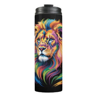 Garrafa Térmica Pride and Power – Majestic Rainbow Lion Head