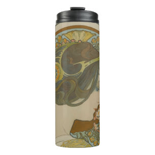 Garrafa Térmica Primrose por Alphonse Mucha (1899)