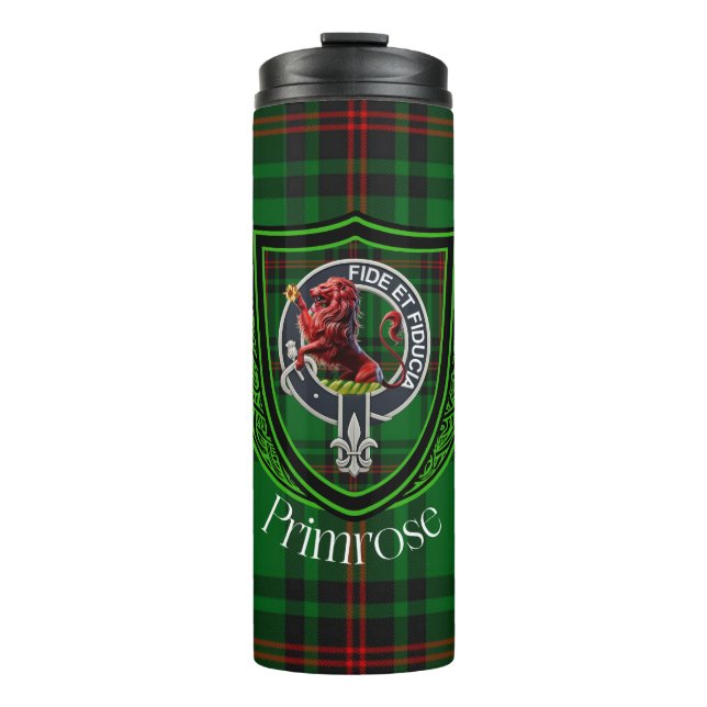 Garrafa Térmica Primrose Scottish Clan Tartan & Crest (Frente)