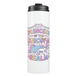 Garrafa Térmica Princesa Unicórnio do Reino do Unicórnio Encantado