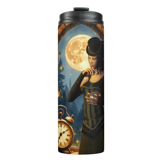 Garrafa Térmica Princess of the Clocks – Keeper of Moonlit Hours.  (Frente)