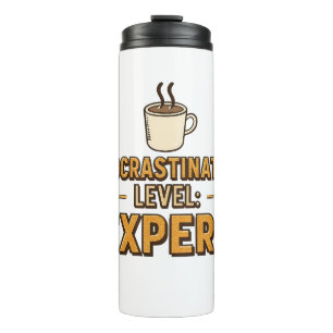Garrafa Térmica Procrastinador Humoroso com Café