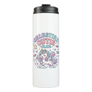 Garrafa Térmica Produto Estilo Retro Unicórnio Celestial Clube da