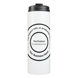 Garrafa Térmica Produto Preto e Branco Minimalista Moderno Elegant