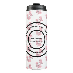 Garrafa Térmica Produto Preto e Branco Minimalista Moderno Elegant