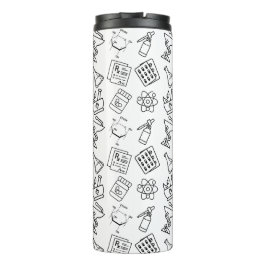 Garrafa Térmica Professional Pharmacy Icon Pattern Travel Tumbler