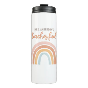 Garrafa Térmica Professor Fuel Boho Rainbow Teacher Appreciation