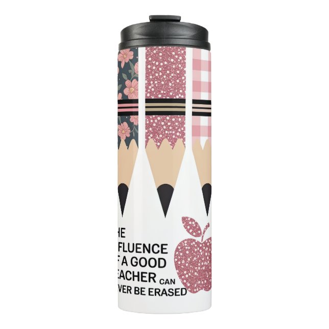 Garrafa Térmica Professora Inspiradora Rosa Leopardo (Frente)
