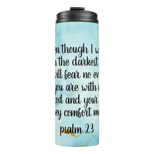 Garrafa Térmica Psalm 23 Celestial Blue Abstract  (Frente)