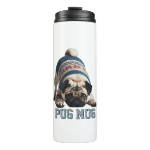 Garrafa Térmica Pug Adorável - Que Caneca!