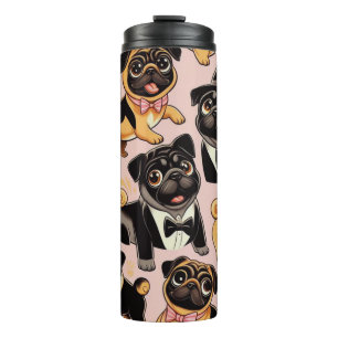 Garrafa Térmica Pug de Cueca Sem Costura Retroativa