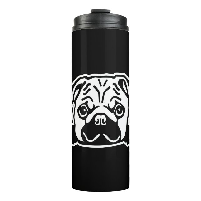 Garrafa Térmica Pug Dog Sketch (Frente)
