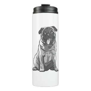 Garrafa Térmica Pug Fofo com Bom Humor