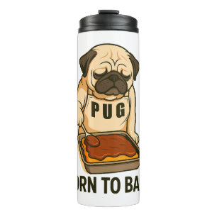 Garrafa Térmica Pug Nascer para o Assar Cachorro Engraçado
