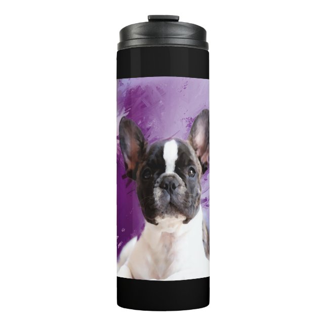 Garrafa Térmica Pug Portrait Art Cute Pug (Frente)