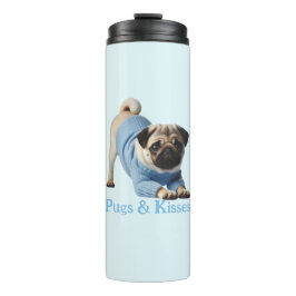 Garrafa Térmica Pugs & Kisses: Design Adorável de Pug-Themed