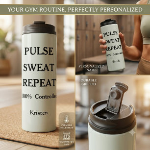 Garrafa Térmica Pulse Sweat Repeat academia personalizada