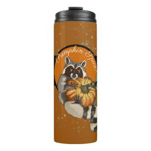 Garrafa Térmica Pumpkin Spice! Em um Roll Pumpkin Raccoon