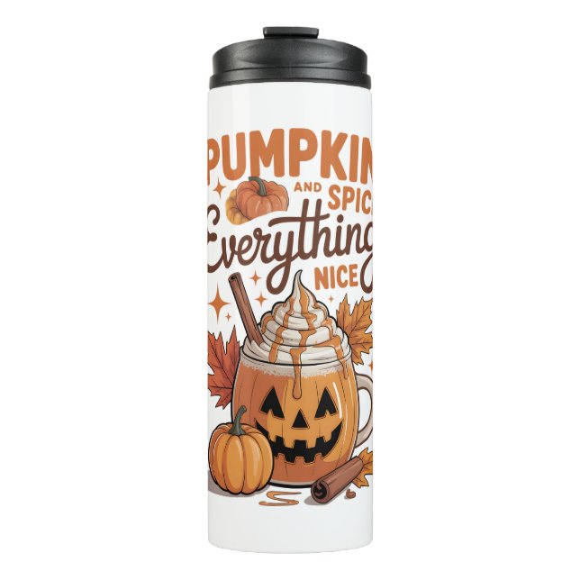 Garrafa Térmica Pumpkin Spice Halloween (Frente)