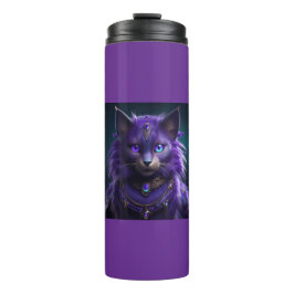 Garrafa Térmica Purple Alien Space Cat Wearing Jeweled Armor