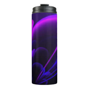 Garrafa Térmica Púrpura Indigo Estilizou Metade Corolla Flor