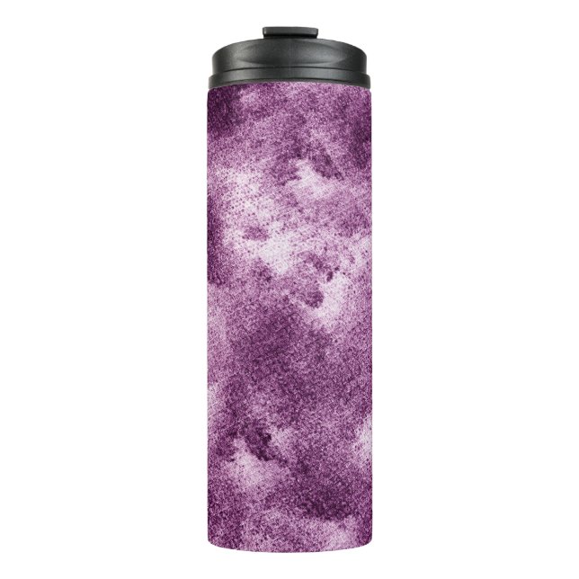 Garrafa Térmica Púrpura vestida, abstrato, adorada, antiga, (Frente)