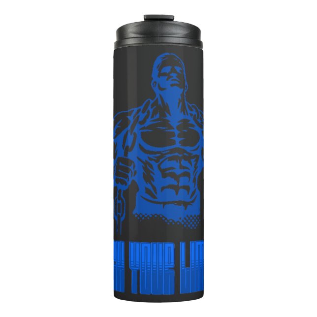 Garrafa Térmica Push Your Limits - Bodybuilding and Determination  (Frente)