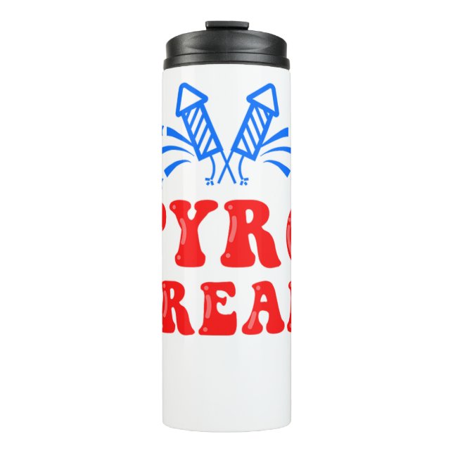 Garrafa Térmica Pyro Freak Pyrotechnical Fireworks Firecracker Gif (Frente)