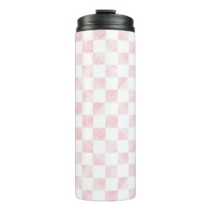 Garrafa Térmica Quadro de referência Quadrados Brancos Modernos