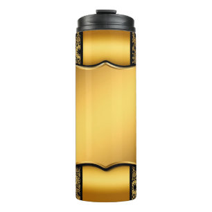Garrafa Térmica Quadro dourado da imagem de fundo