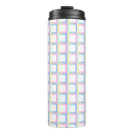 Garrafa Térmica Quadros de Padrões de Gradiente Simétricos Brancos