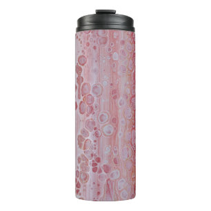 Garrafa Térmica Quadros vermelhos e rosados
