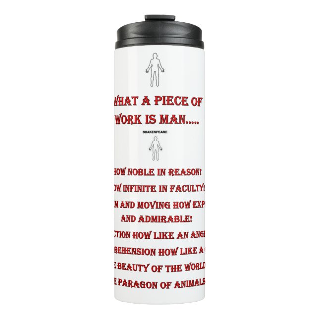 Garrafa Térmica Que trabalho é o homem... Tumbler Térmico (Frente)